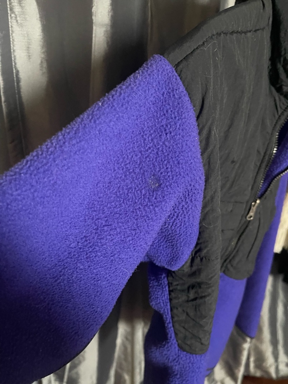 Vintage 90’s North Face Denali Blk & Purple Fleece Men’s Med Jacket - Picture 3 of 5
